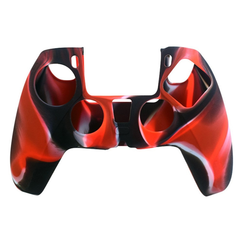 Playstation 5 / PS5 Silicone Skin Cover Case Camouflage Anti - Slip Protection - Red White Black