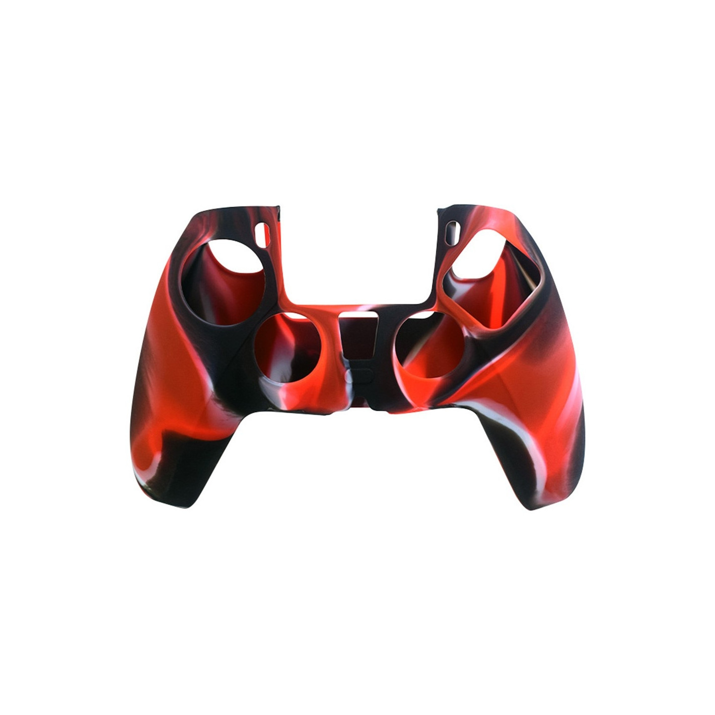 Playstation 5 / PS5 Silikone Skin Cover Case Camouflage Anti - Slip Beskyttelse - Rød Hvid Sort