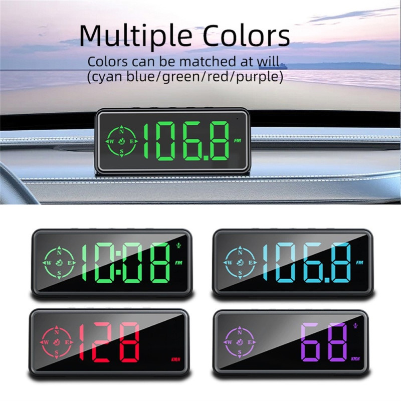 HUD GPS Speedometer Display HD Overspeed Warning Head-up for Vehicles