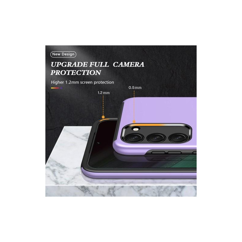 Samsung Galaxy S23+ Finger Ring Kickstand Hybrid Case - Purple