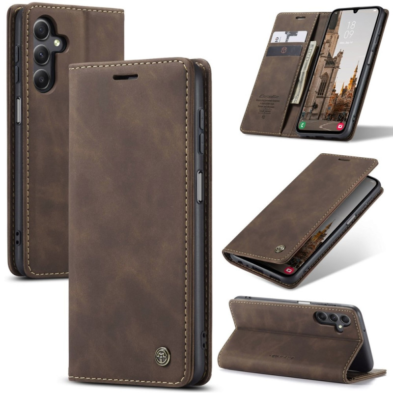 CASEME Retro Wallet Case for Samsung Galaxy A16 - Coffee