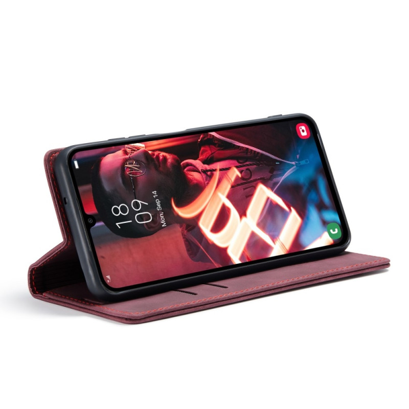 CASEME Retro Wallet Case for Samsung Galaxy A16 - Red