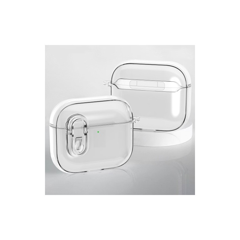 Til AirPods 4 Hovedtelefoner Etui Snap Switch Ice Crystal Clear Shell - Gennemsigtig