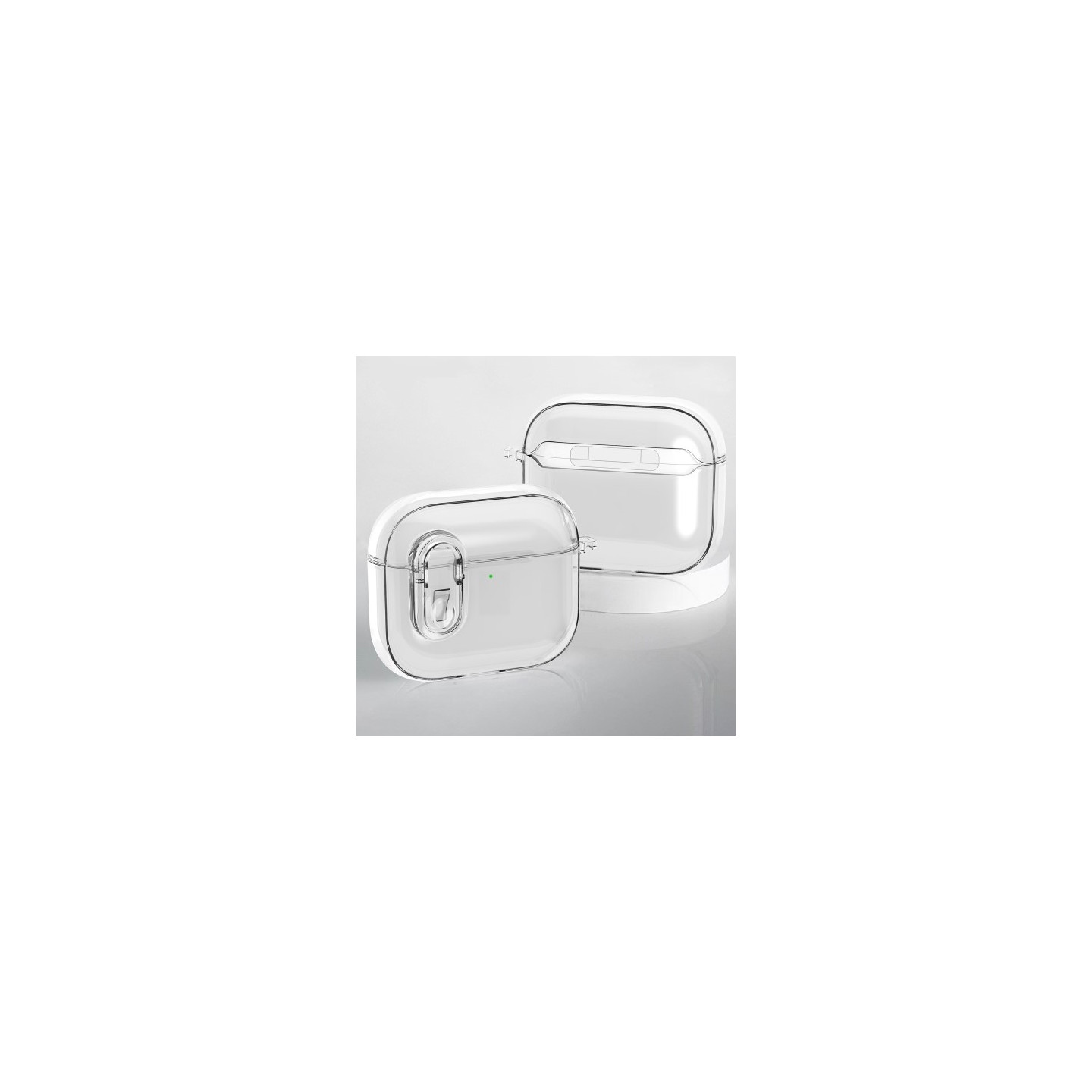 För AirPods 4 hörlurar Fodral Snap Switch Ice Crystal Clear Skal - Transparent