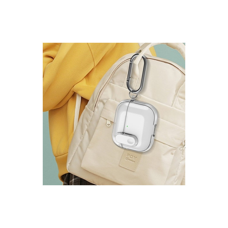 För AirPods 4 hörlurar Fodral Snap Switch Ice Crystal Clear Skal - Transparent