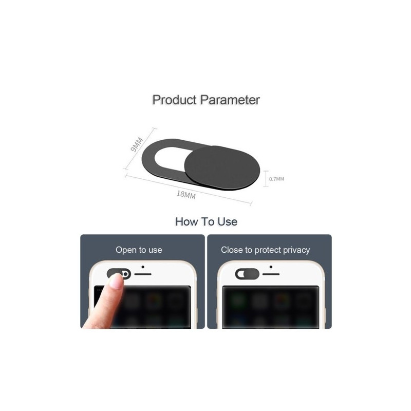 6stk Anti - Spy Datakamerabeskyttelsesglidebryter Anti - Peep Privacy - Hvit