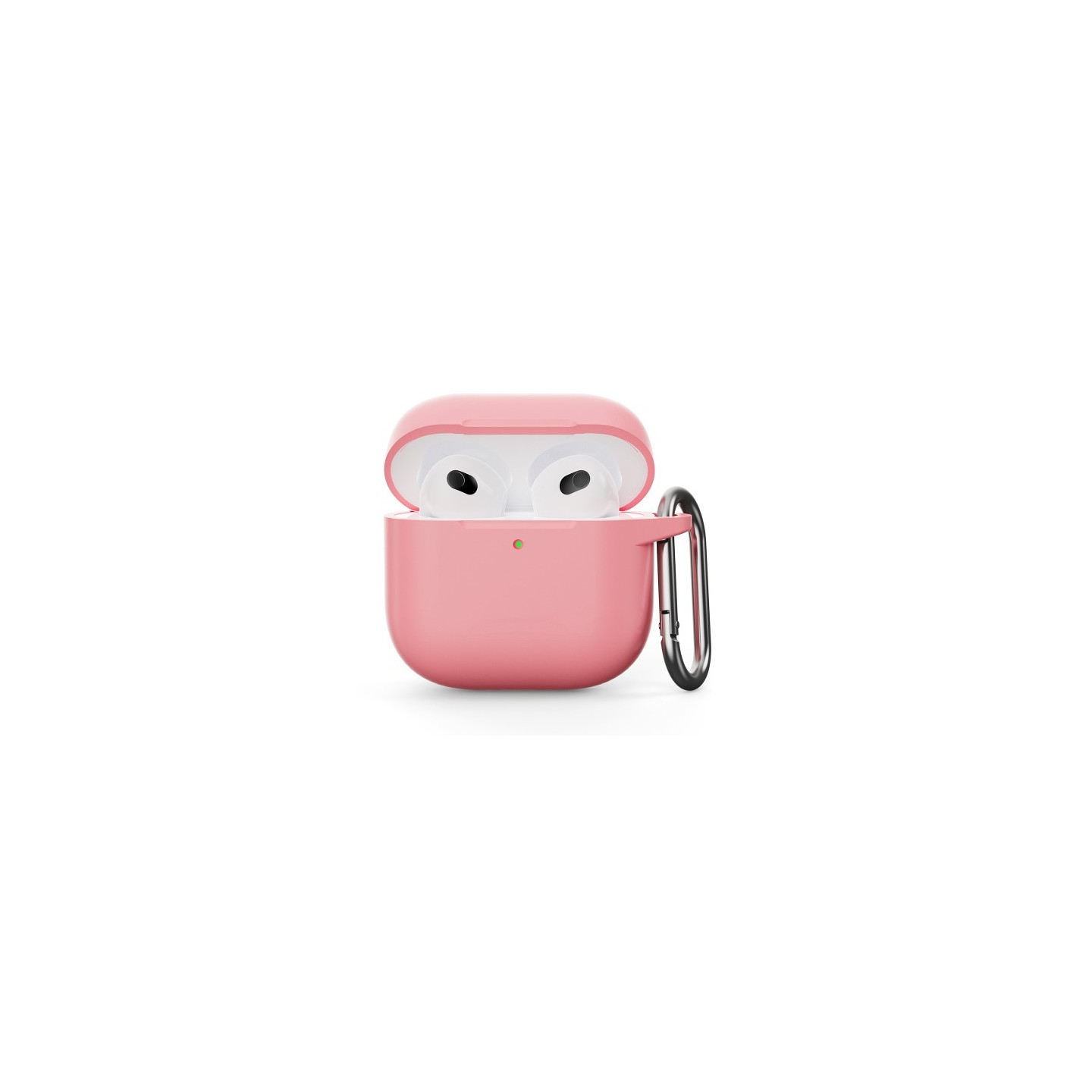 For AirPods 4 Silicone Case Integrated Bluetooth Headphone Cover with Hook - Pink