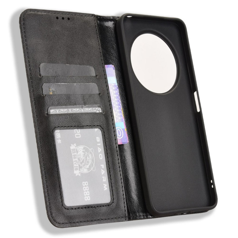 For Xiaomi Redmi 14C Case Wallet Stand Retro Phone Cover - Black