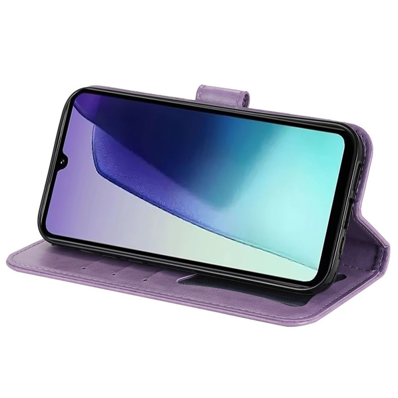 Til Xiaomi Redmi 14C Lommebok - deksel med blomstermønster - lilla