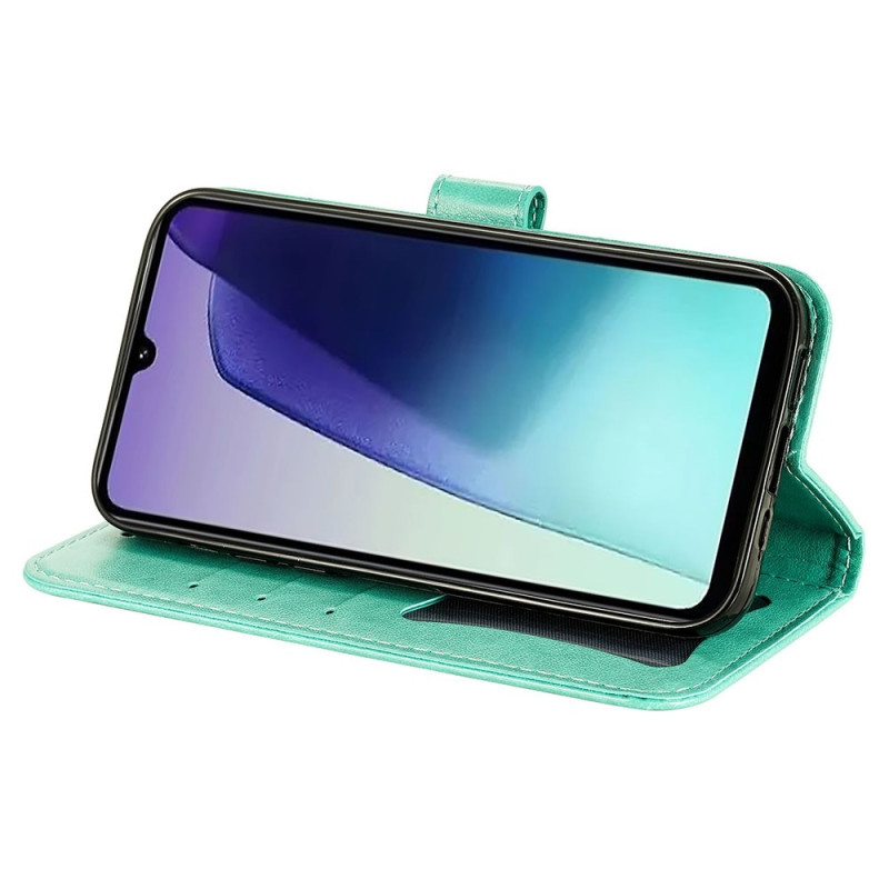 Til Xiaomi Redmi 14C Lommebok - deksel med blomstermønster - grønn