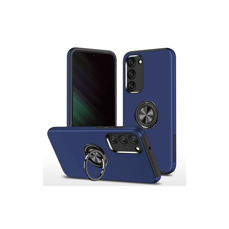 Samsung Galaxy S23+ Fingerring Kickstand Hybrid Taske - Blå