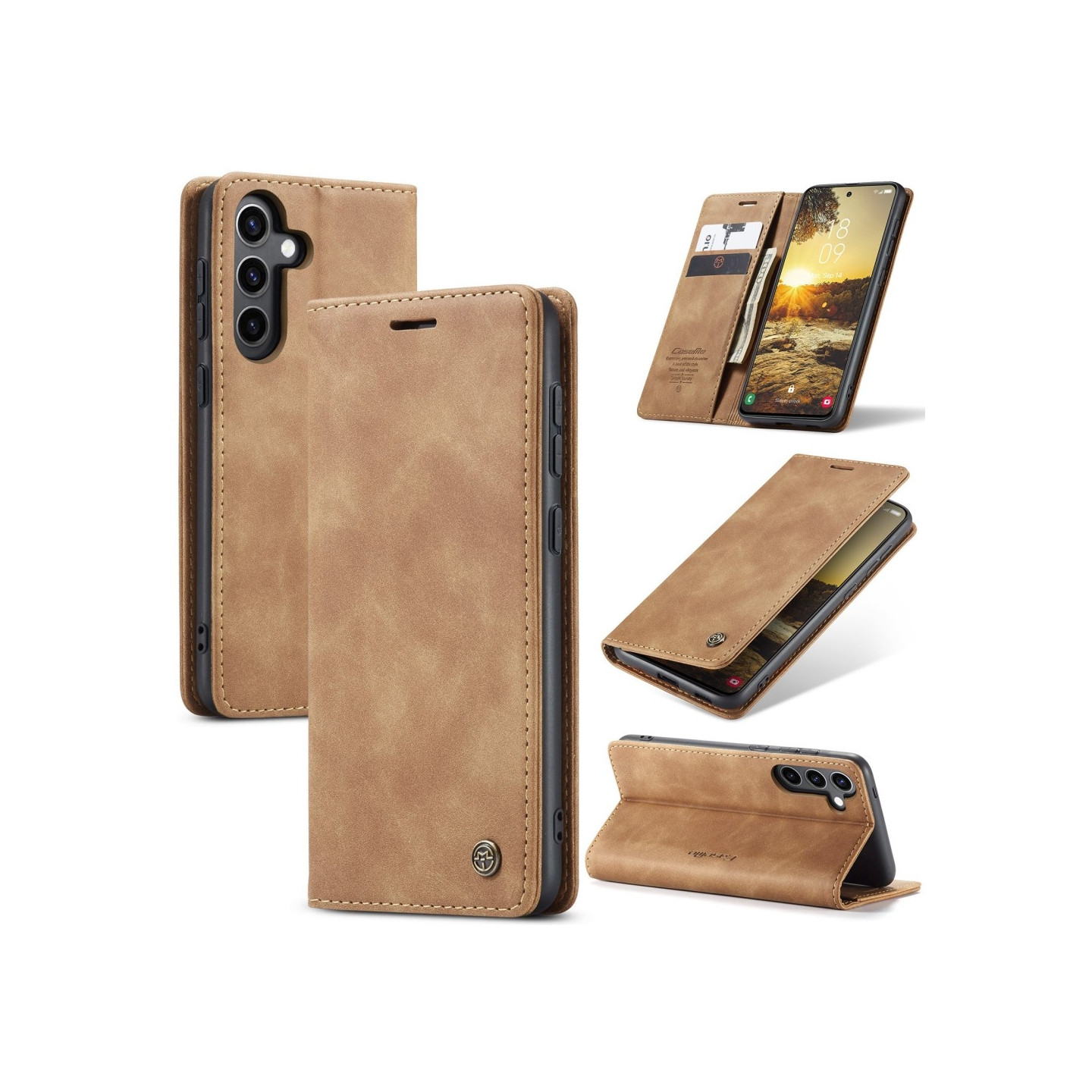 CASEME Retro Lompakkokotelo Samsung Galaxy S24 FE