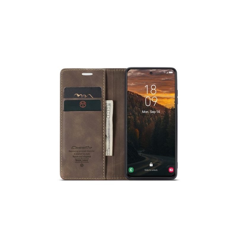 CASEME Retro Wallet Case for Samsung Galaxy S24 FE