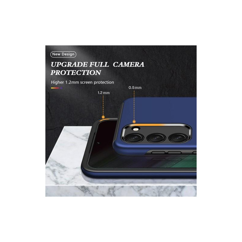 Samsung Galaxy S23+ Hybrid Deksel Med Fingerring - Blå