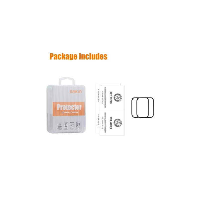 För A Watch Series 10 42mm 2st Skärmskydd 3D Curved Clear Film - Transparent