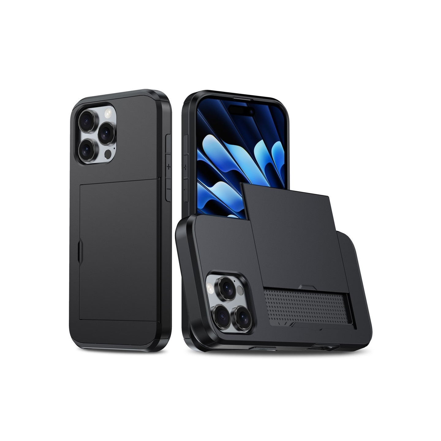 För iPhone 16 Pro skal med korthållare