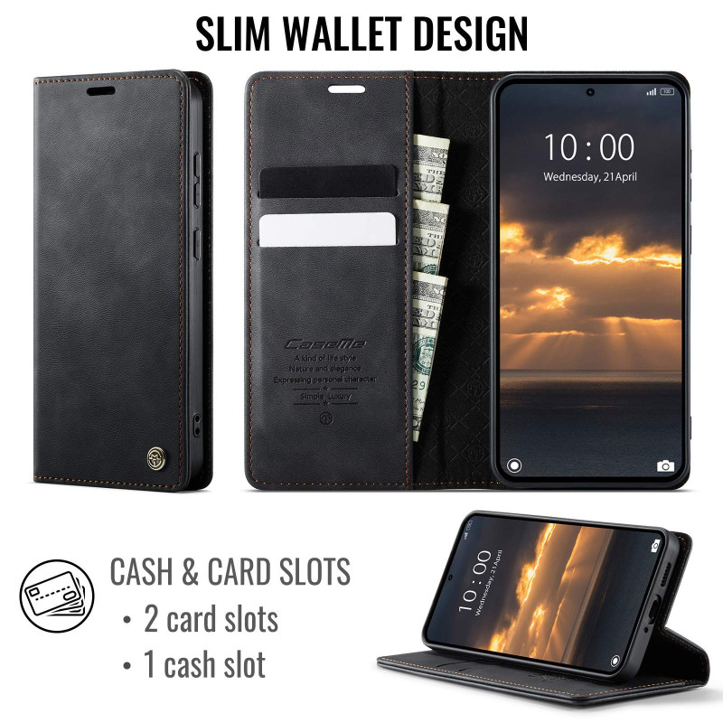 CASEME Retro Wallet Case for Xiaomi Redmi Note 15 Pro 5G