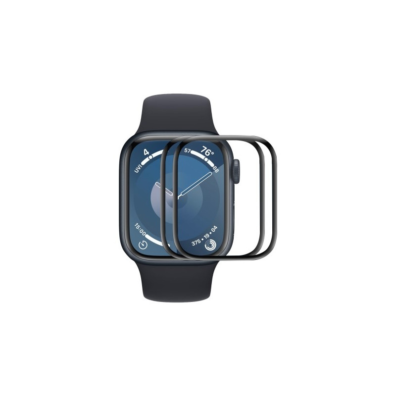 Apple Watch Series 11 46mm / 10 46mm 2kpl näytönsuoja 3D kaareva kirkas kalvo - läpinäkyvä