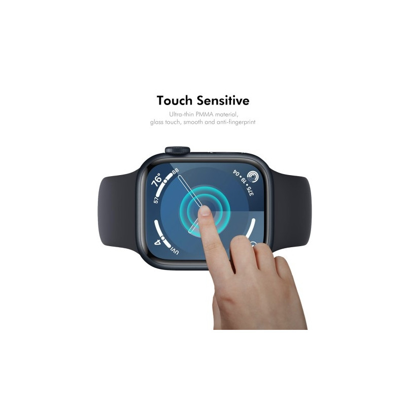 For A Watch Series 10 46mm 2pcs Screen Protector 3D Curved Clear Film - Transparent