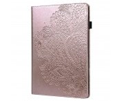 Apple iPad 10.9 2022 Vikbart fodral korthållare Blommor - Rose Gold