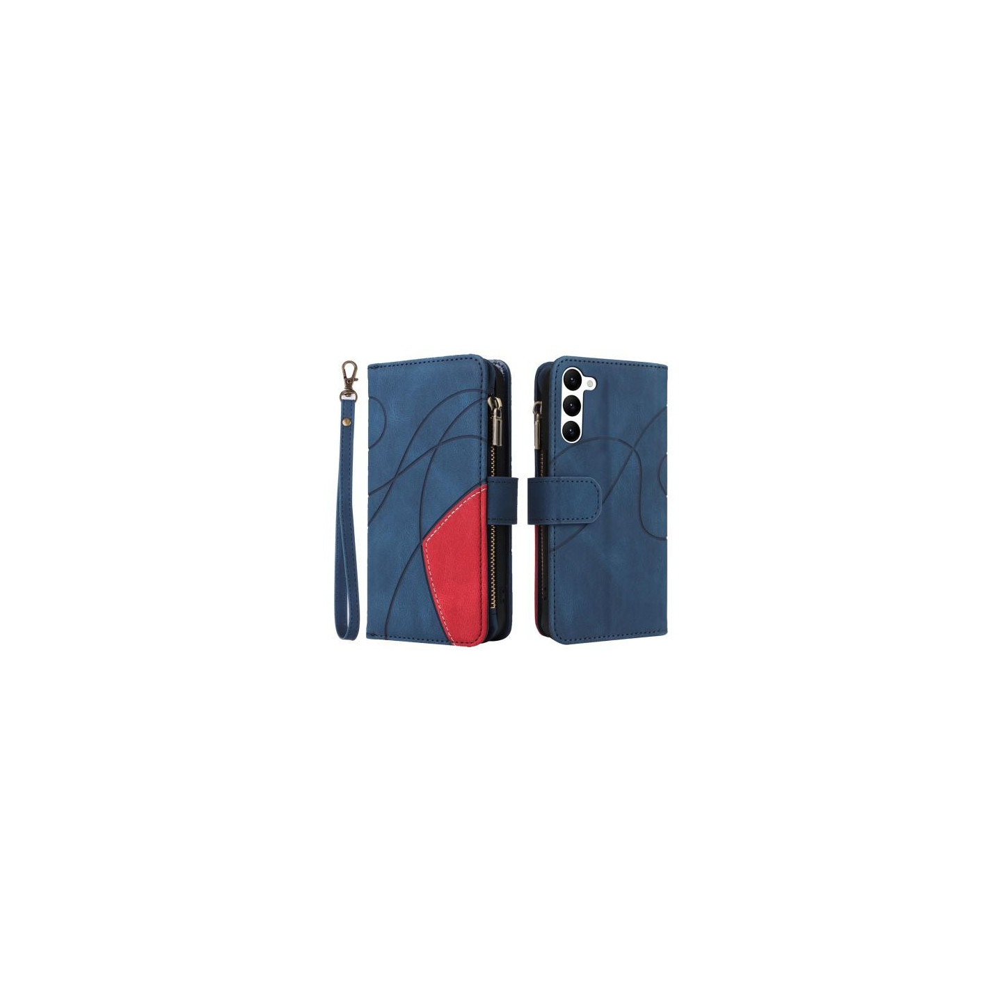 KS Lommebok - deksel til Samsung Galaxy S23 - Blå/Rød