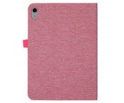 Apple iPad 10.9 2022 Vikbart fodral korthållare Tygtextur - Rosa