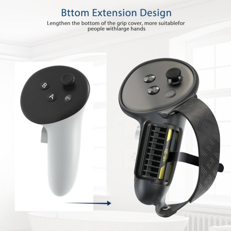 1 par til Meta Quest 3S Controller Silikonetui Anti - Slip Anti - Slip Greppdeksel
