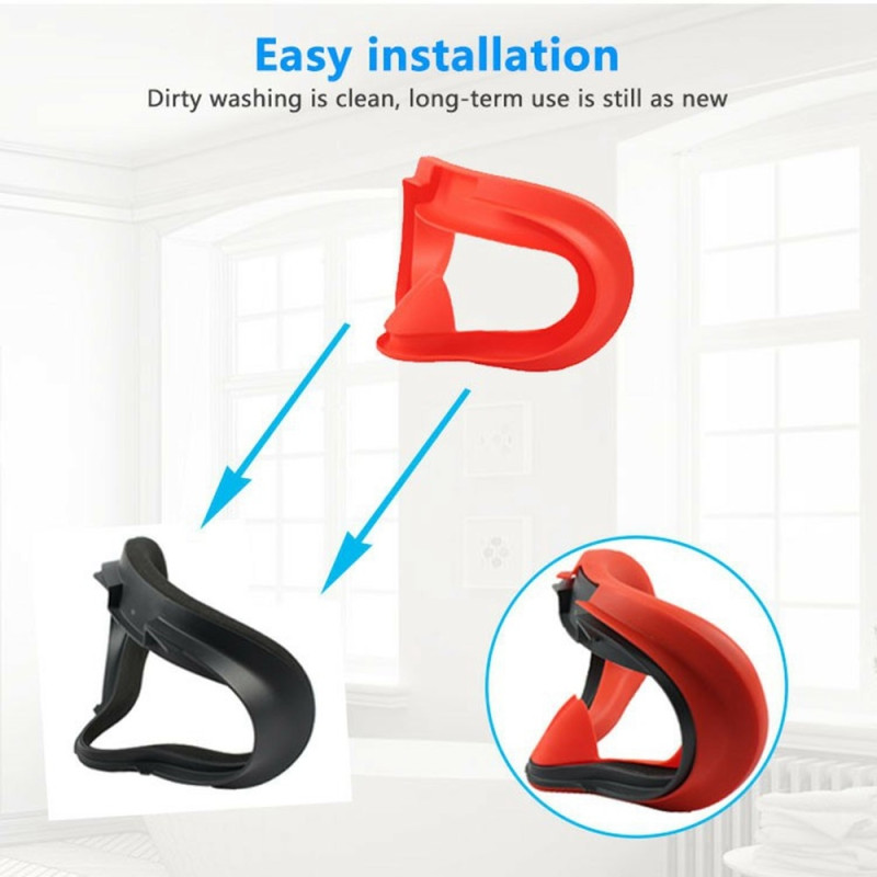 Til Meta Quest 3S VR Silikone Case Anti - Sved Face Pad Beskyttende Cover - Lyserød