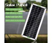 30W Bärbar Solpanel Solar Charge Controller för Camping Bil Båt