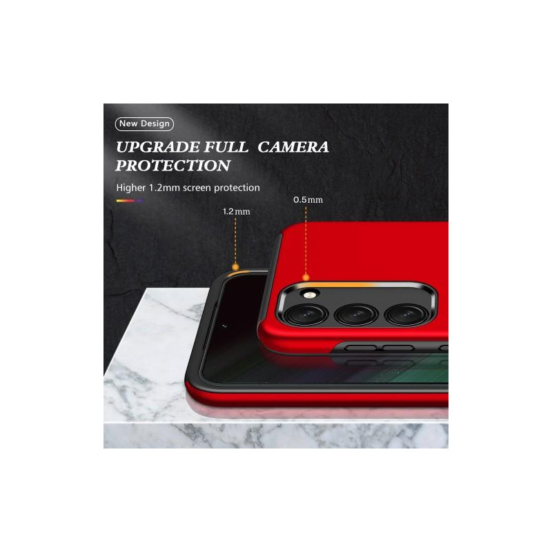 Samsung Galaxy S23+ Fingerring Kickstand Hybrid Taske - Rød