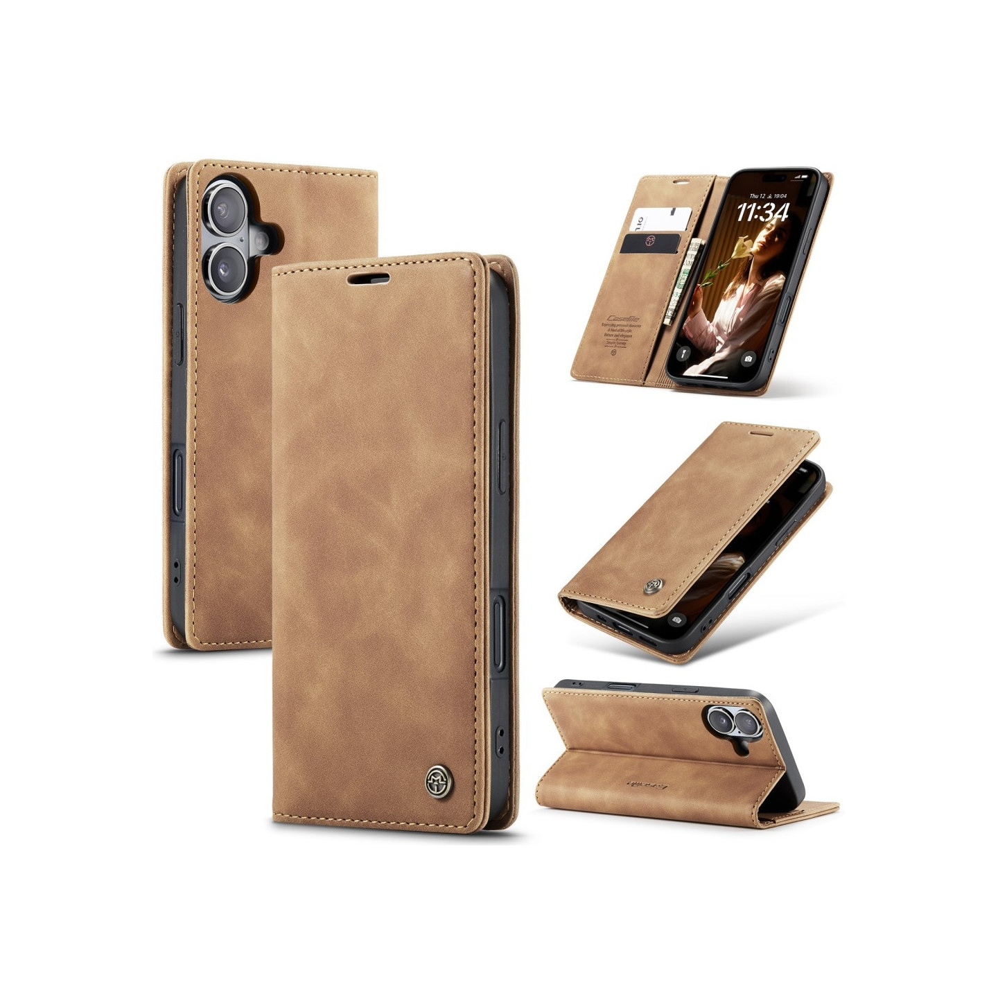 CASEME Retro tegnebog taske til iPhone 16 Plus