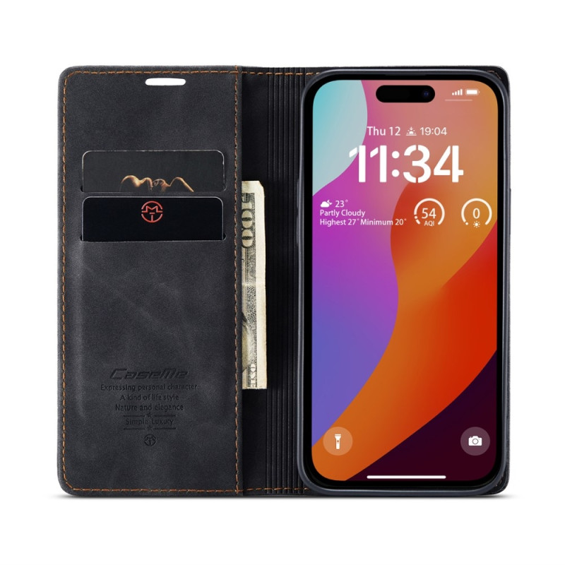 CASEME Retro Wallet Case for iPhone 16 Pro Max