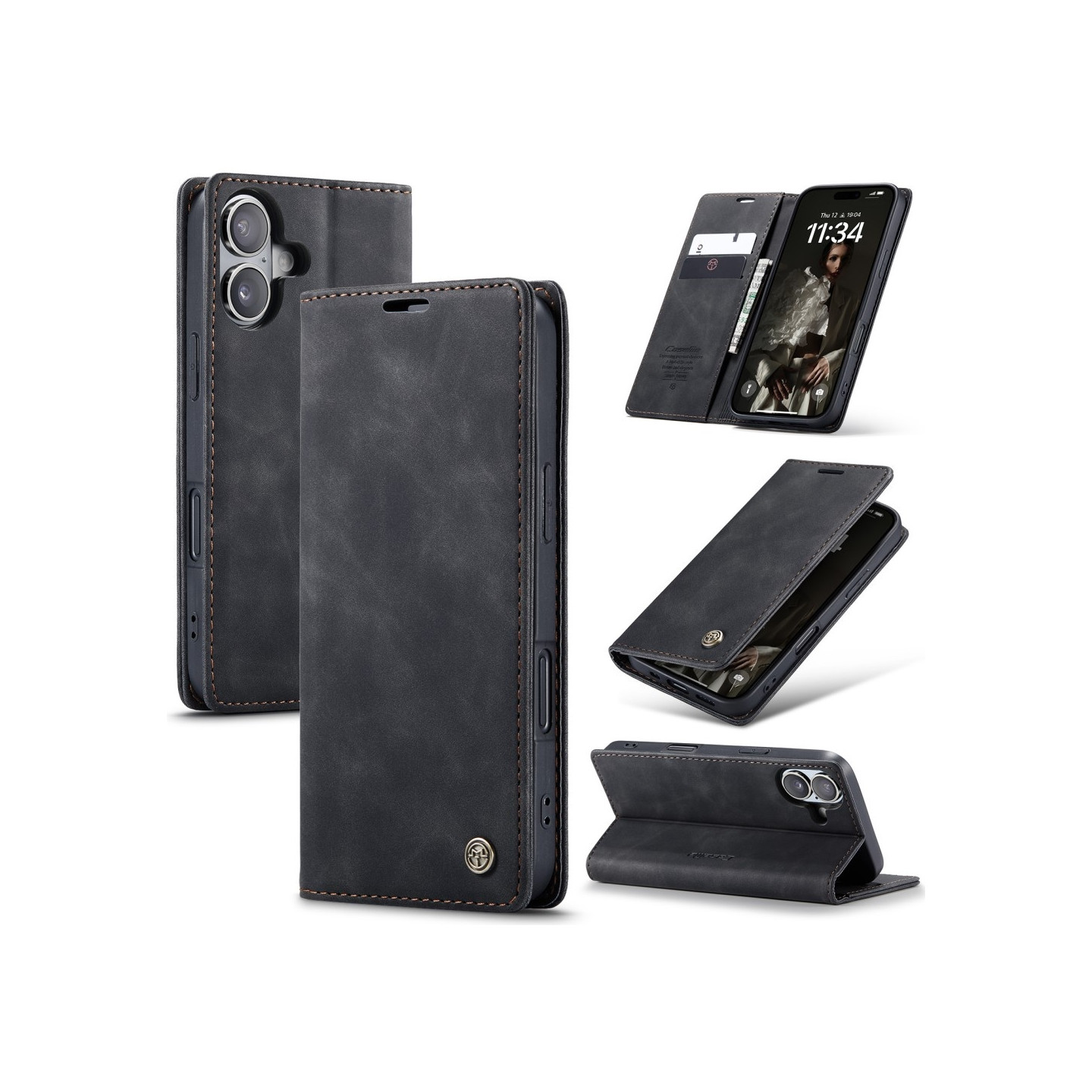 CASEME Retro lompakkokotelo iPhone 16 Plus