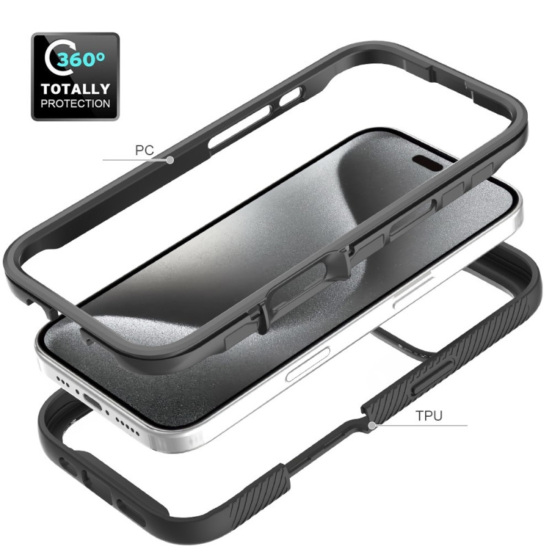 Case Cover for iPhone 16 Pro PC+TPU Clear phone cover with PET screen film