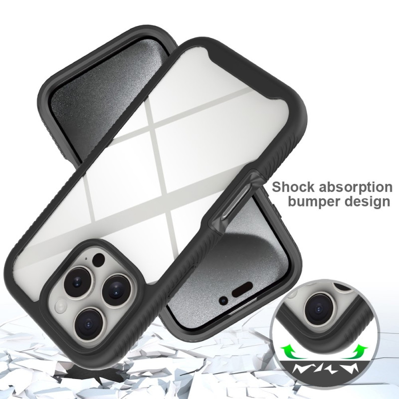 Fodral Skal för iPhone 16 Pro Max PC+TPU Klart telefonskal med PET - skärmfilm