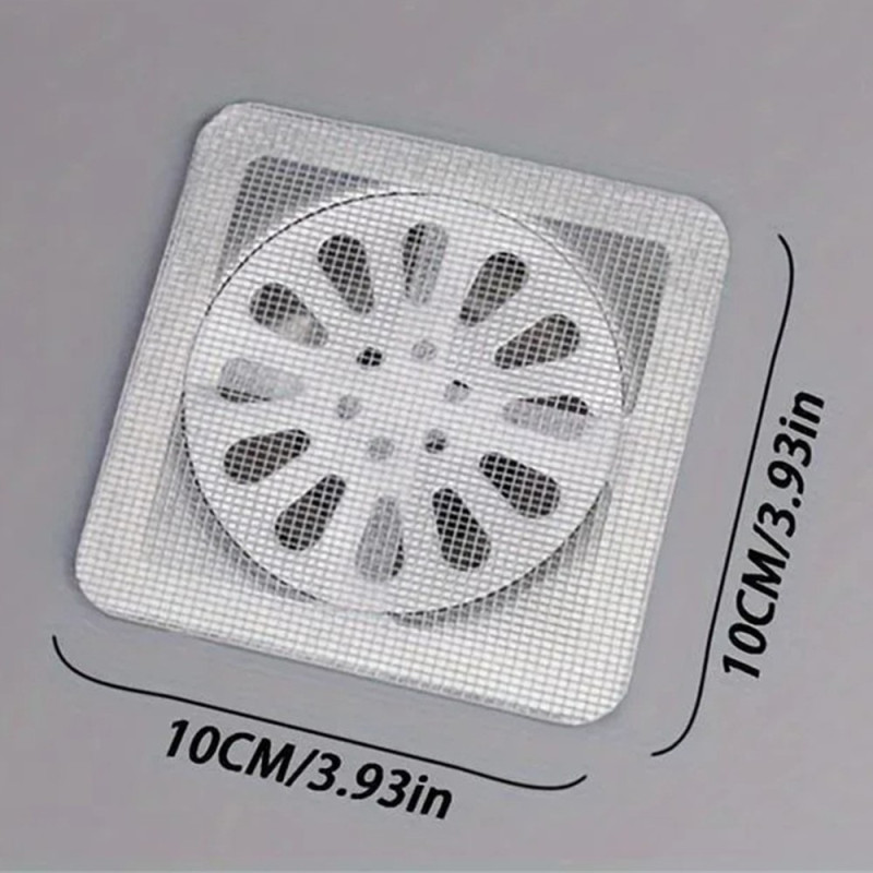 10 stk baderomsdusjavløp Hårfanger Nettdeksel Gulvvaskesil Hårpropp