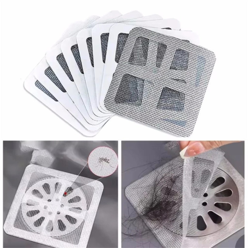 10 pcs Bathroom Shower Drain Catcher Net Cover Floor Sink Strainer Hair Stopper