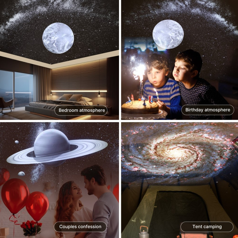 Multifunctional Galaxy Star Projector White Noise Bluetooth Speaker