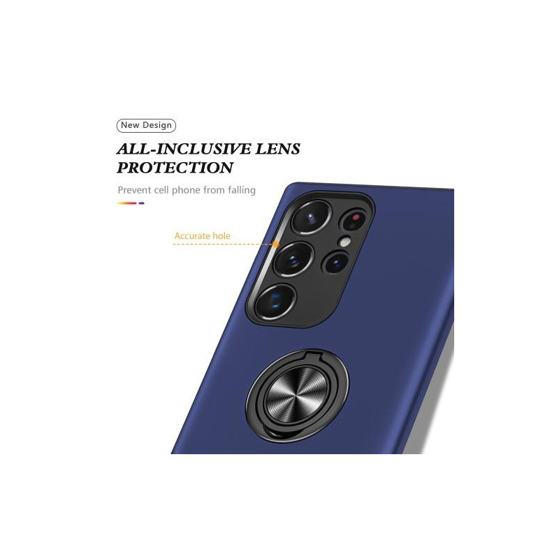 Samsung Galaxy S23 Ultra Sormenrengastuki Hybridikotelo - Sininen