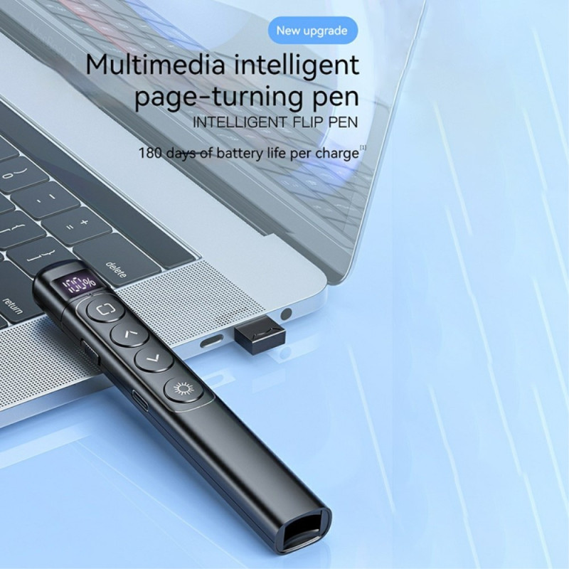 Trådløs fjernbetjening Laser Pointer Powerpoint præsentation Turning Clicker