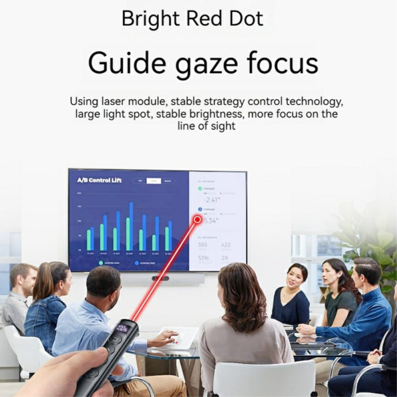 Trådlös Remote Laser Pointer Powerpoint Office Presentation Page Turning Clicker