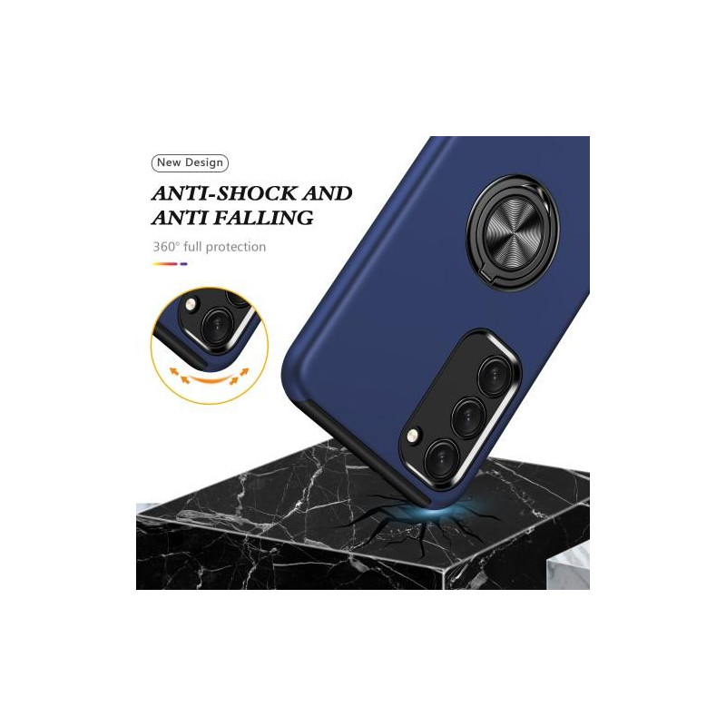 Samsung Galaxy S23 Hybrid Deksel Med Fingerring - Blå