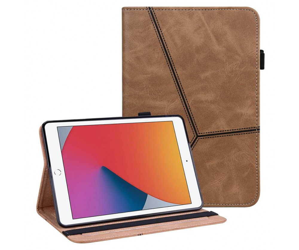 För iPad 10.2 (2021)/(2020)/(2019) Vikbart fodral - Brun