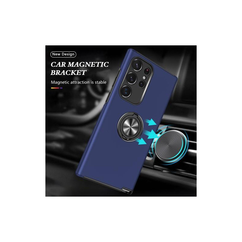 Samsung Galaxy S23 Ultra Sormenrengastuki Hybridikotelo - Sininen