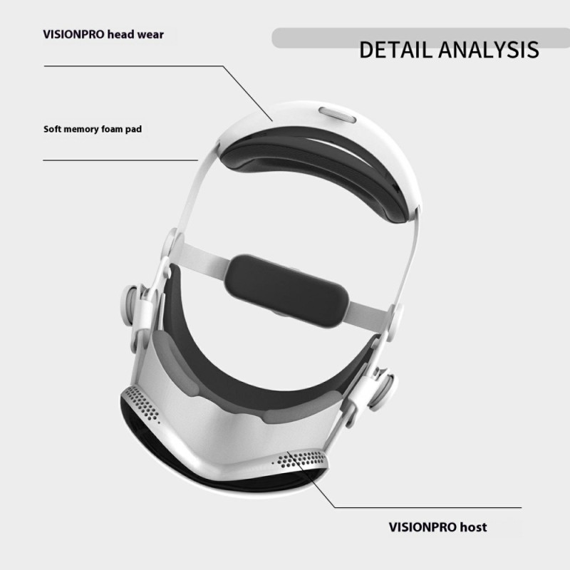 WOLMTT Justerbar hovedstrop til A Vision Pro VR Headset - tilbehør