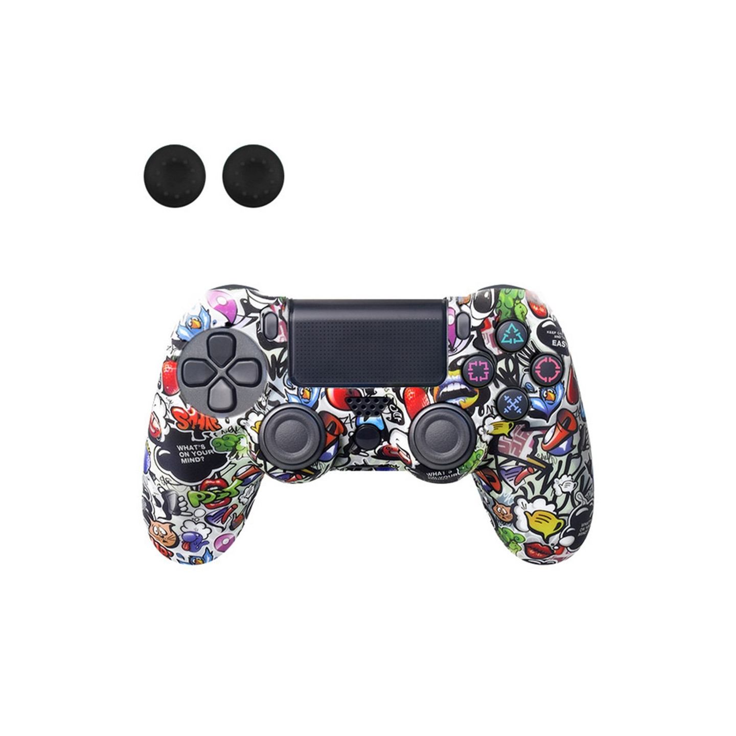 Deksel til Sony PlayStation 4 Pro Slim PS4 Anti - Slip Silikonhuddeksel - Graffiti