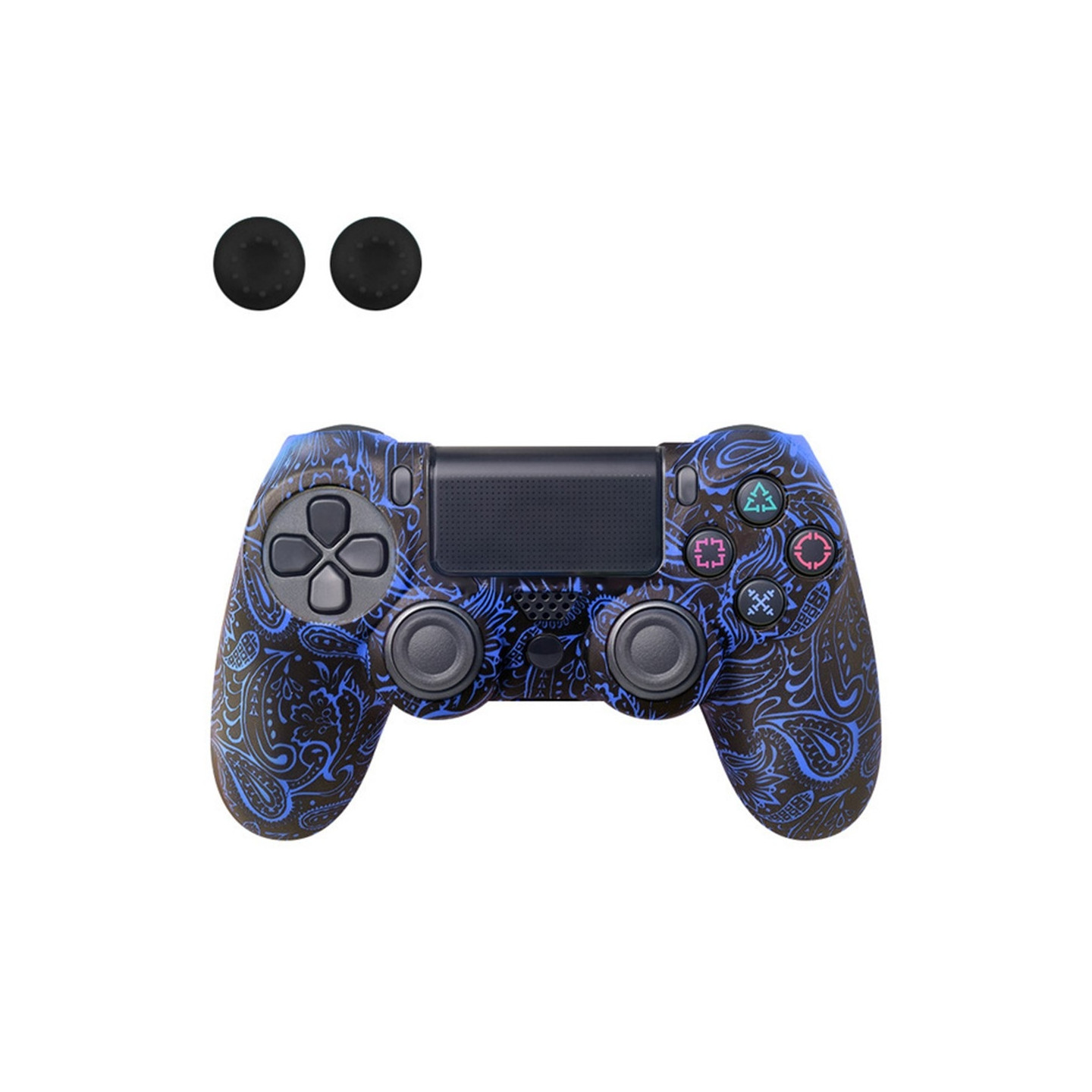 Etui til Sony PlayStation 4 Pro Slim PS4 Anti - Slip Silikone Skin Cover - Blue Phoenix Feather