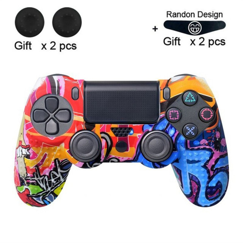 Suojakuori Sony PlayStation 4 Pro Slim PS4:lle liukastumista estävälle silikonikuorelle - Blue R