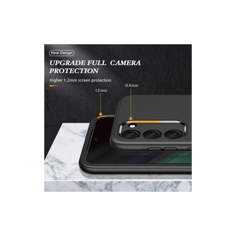 Samsung Galaxy S23 Finger Ring Kickstand Hybrid Case - Black