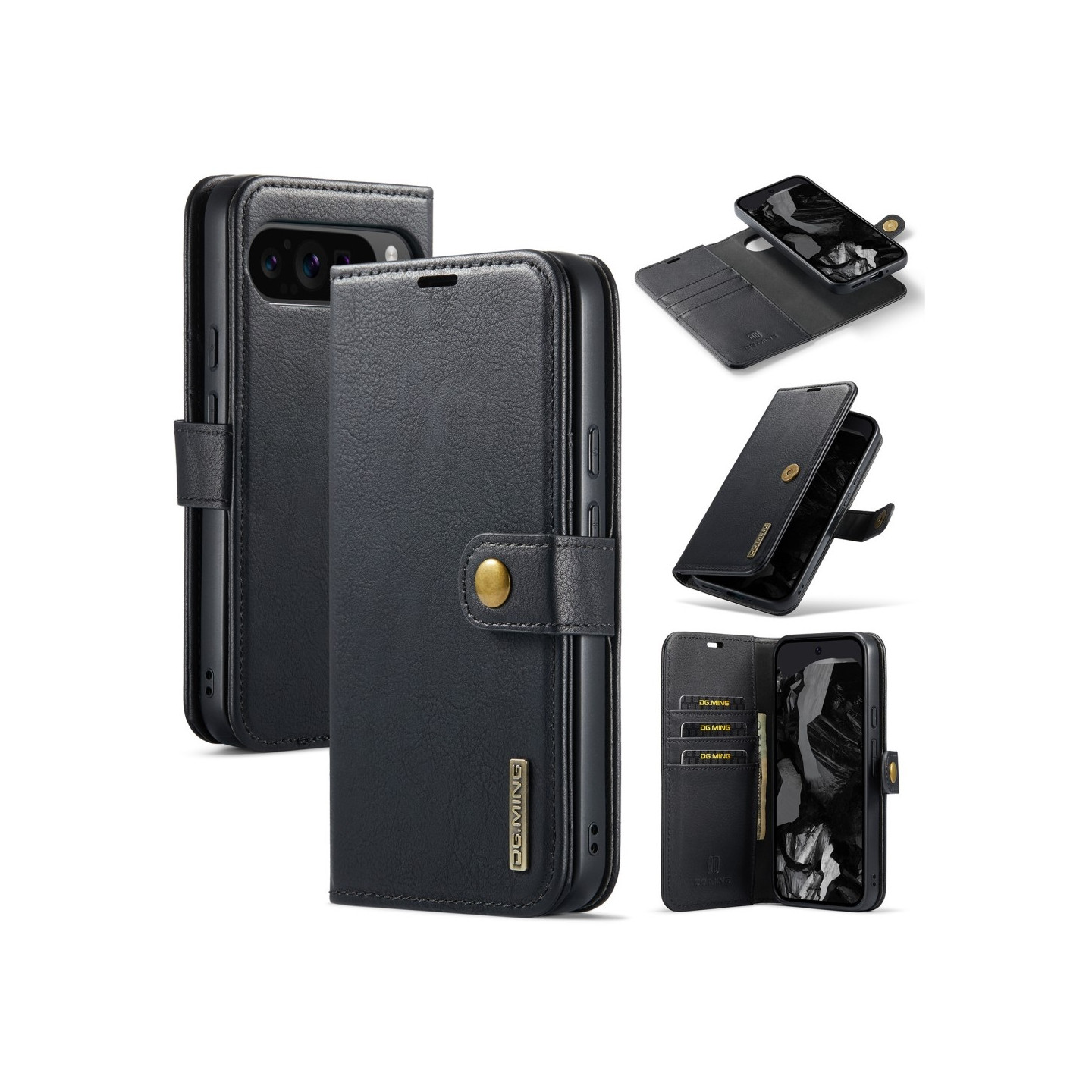 DG.MING for Google Pixel 9 Pro XL Detachable 2 - in - 1 Wallet Cover